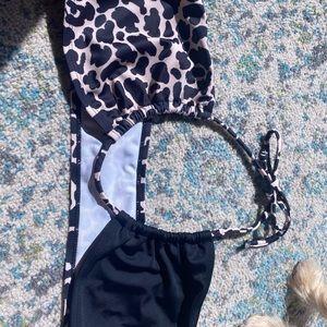 Cheetah Print Bikini Top Adjustable Triangle Bikini